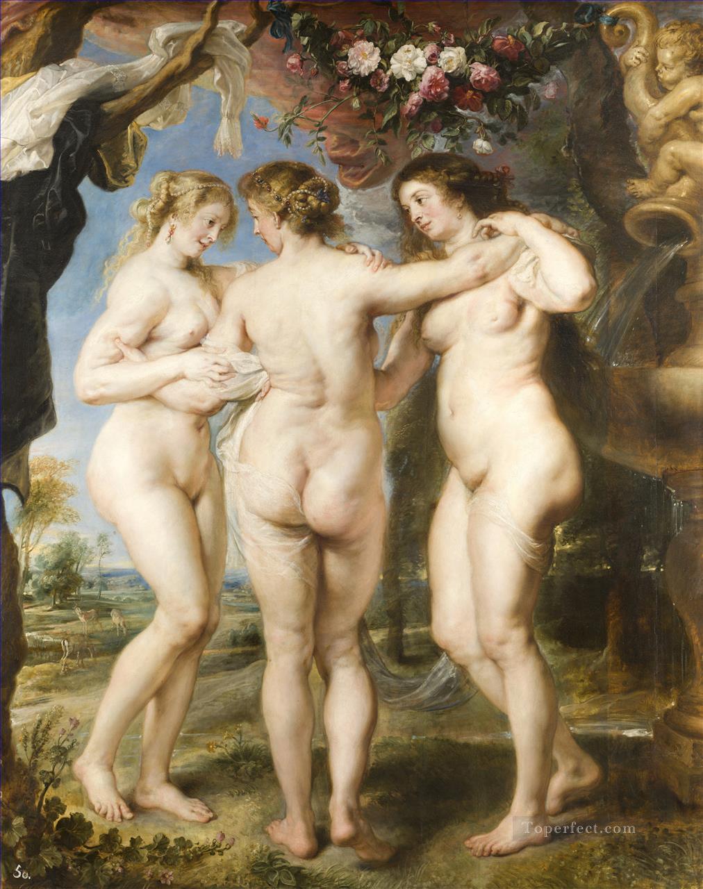 Las Tres Gracias Barroco Peter Paul Rubens Pintura al óleo